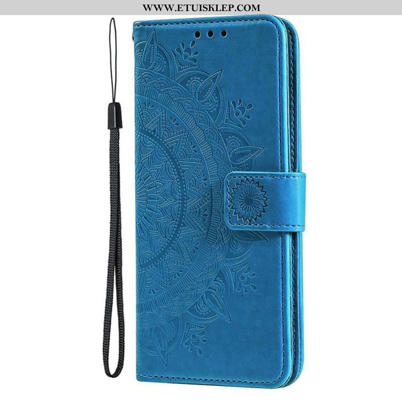 Obudowa Etui Na Telefon do iPhone 15 Plus Mandala Słoneczna Ze Smyczą